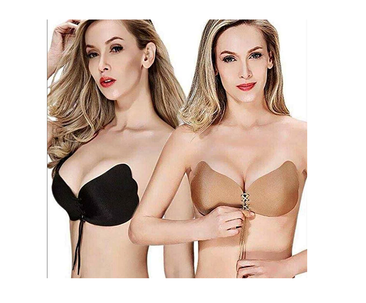 Set 2 x Sutien push up invizibil negru si bej