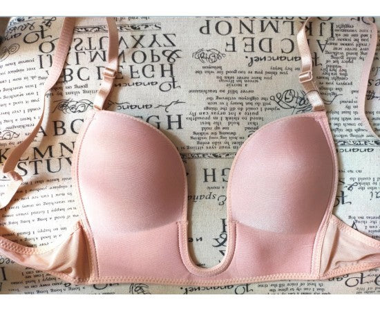 Sutien push-up cu decolteu adanc U-plunge – cu bretele