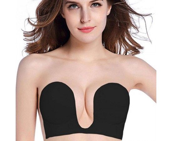 Sutien push-up cu decolteu adanc - U-plunge - fara bretele