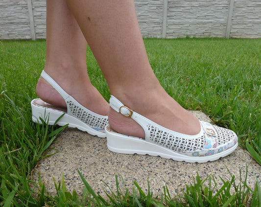 Pantofi Cora Alb